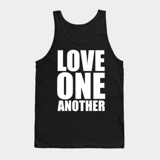 John 13:34 Love One Another Large Typography Tank Top